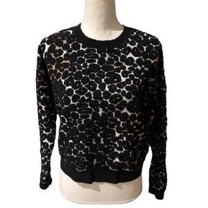 Philosophy Textured Knit Sweater Leopard Print